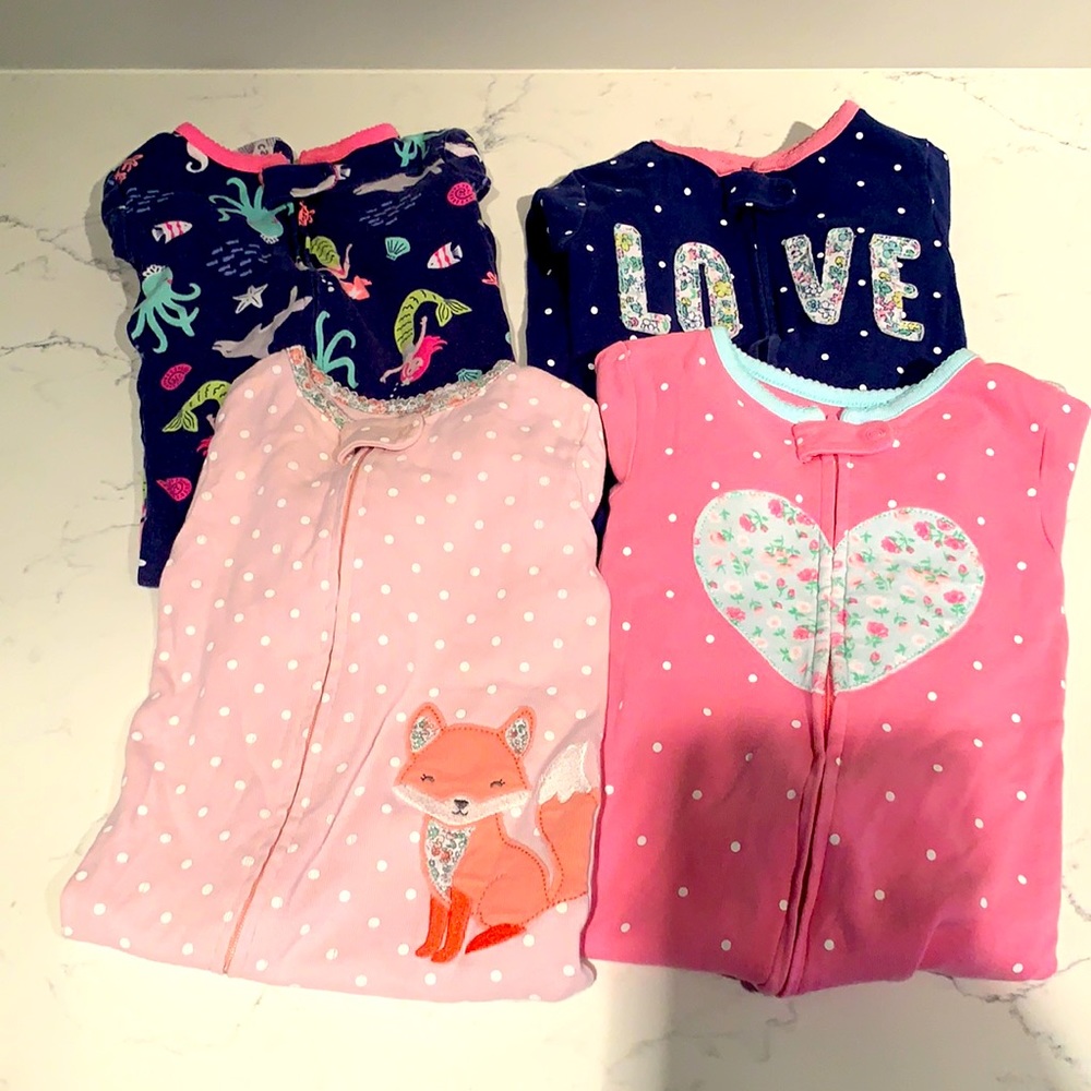 🌸 Baby Girl Cotton Pajamas Bundle of 4 🌸